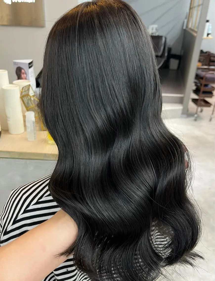 ロング カット ヘアカラー トリートメント ヘアセット プル艶職人/ にしものヘアスタイル