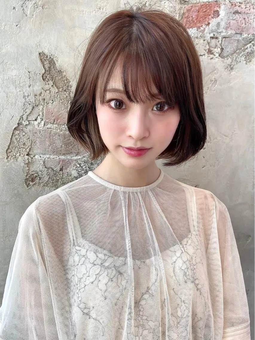 ショート パーマ ヘアアレンジ ボブ 韓国風ヘア 🌈小顔似合わせ SHIHO🌈のヘアスタイル