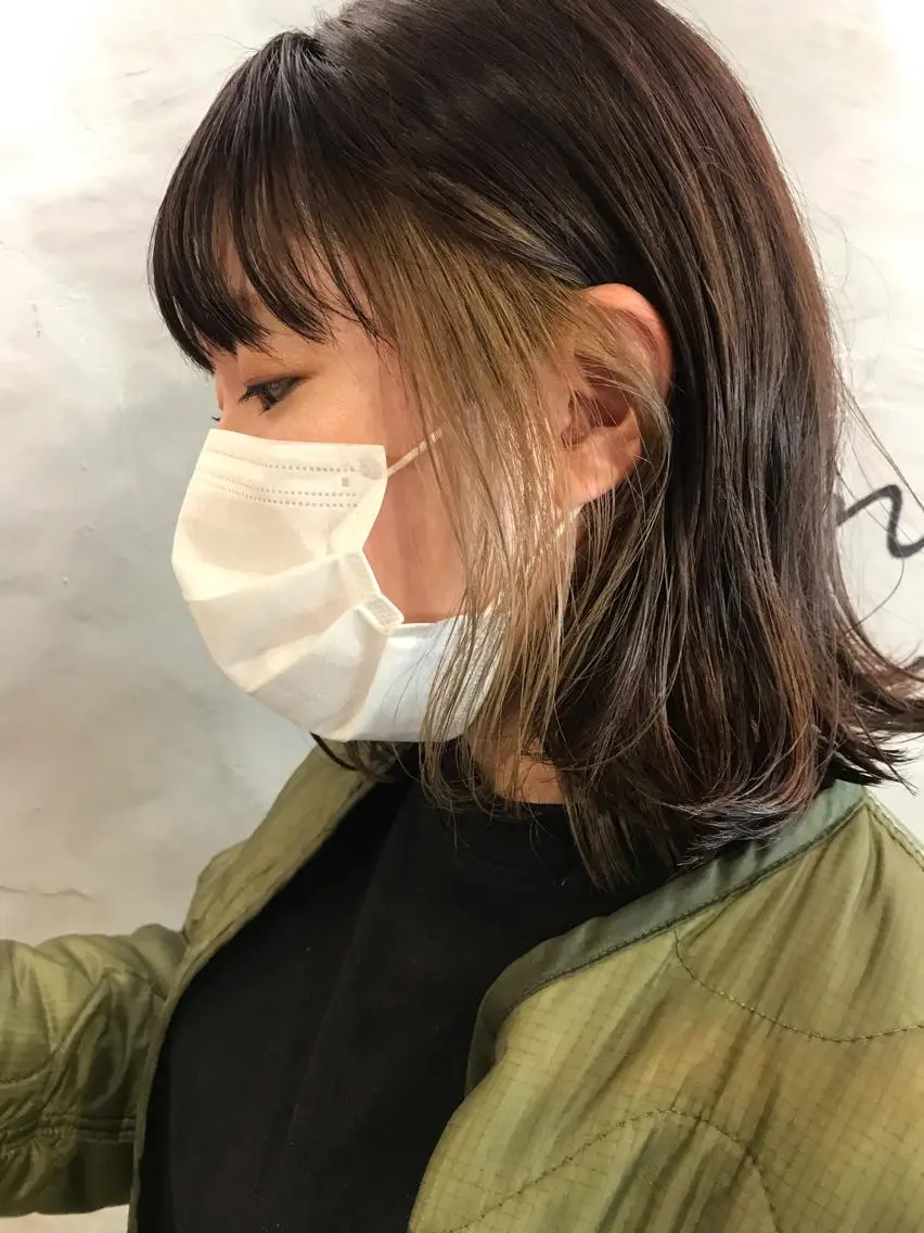 ミディアム カット ヘアカラー トリートメント ayane⭐️ボブ・ ショート・パーマのヘアスタイル
