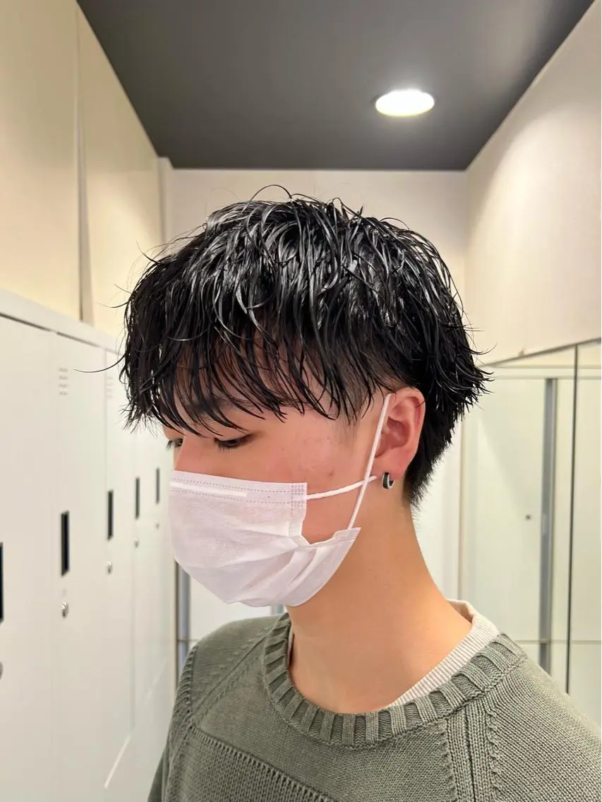 ショート パーマ メンズ メンズパーマ 波巻きパーマ スパイラルパーマ 茅ヶ崎パーマ特化/ スパイラル/ハルキのヘアスタイル