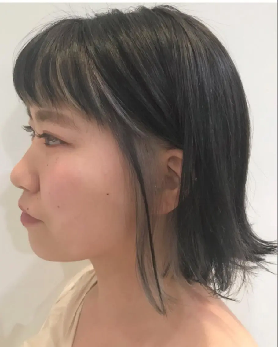 ミディアム カラー ヘアカラー トリートメント 透明感・艶カラー/ 坂田友梨奈のヘアスタイル