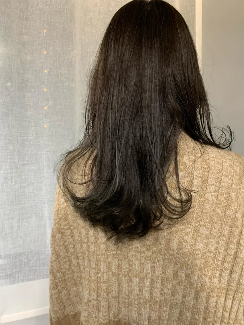 ロング カラー パーマ ボブパーマコテ巻き風 パーマNo1深江秀平のヘアスタイル