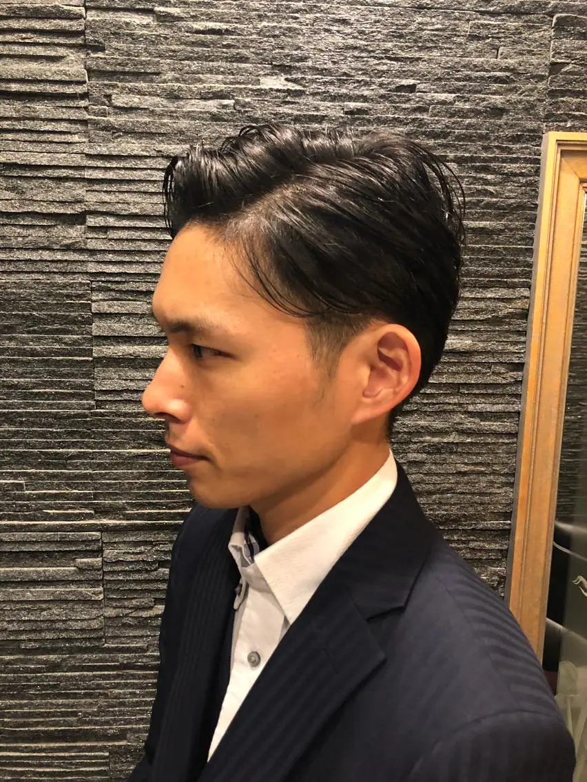 ミディアム パーマ メンズ 木村 りきのヘアスタイル