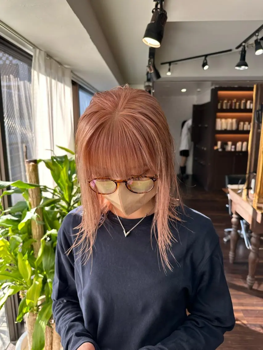 ミディアム カラー アディクシーカラー ブリーチ ケアブリーチ ダブルカラー ハイトーンカラー ワンホンヘア/ レイヤー/Kaitoのヘアスタイル