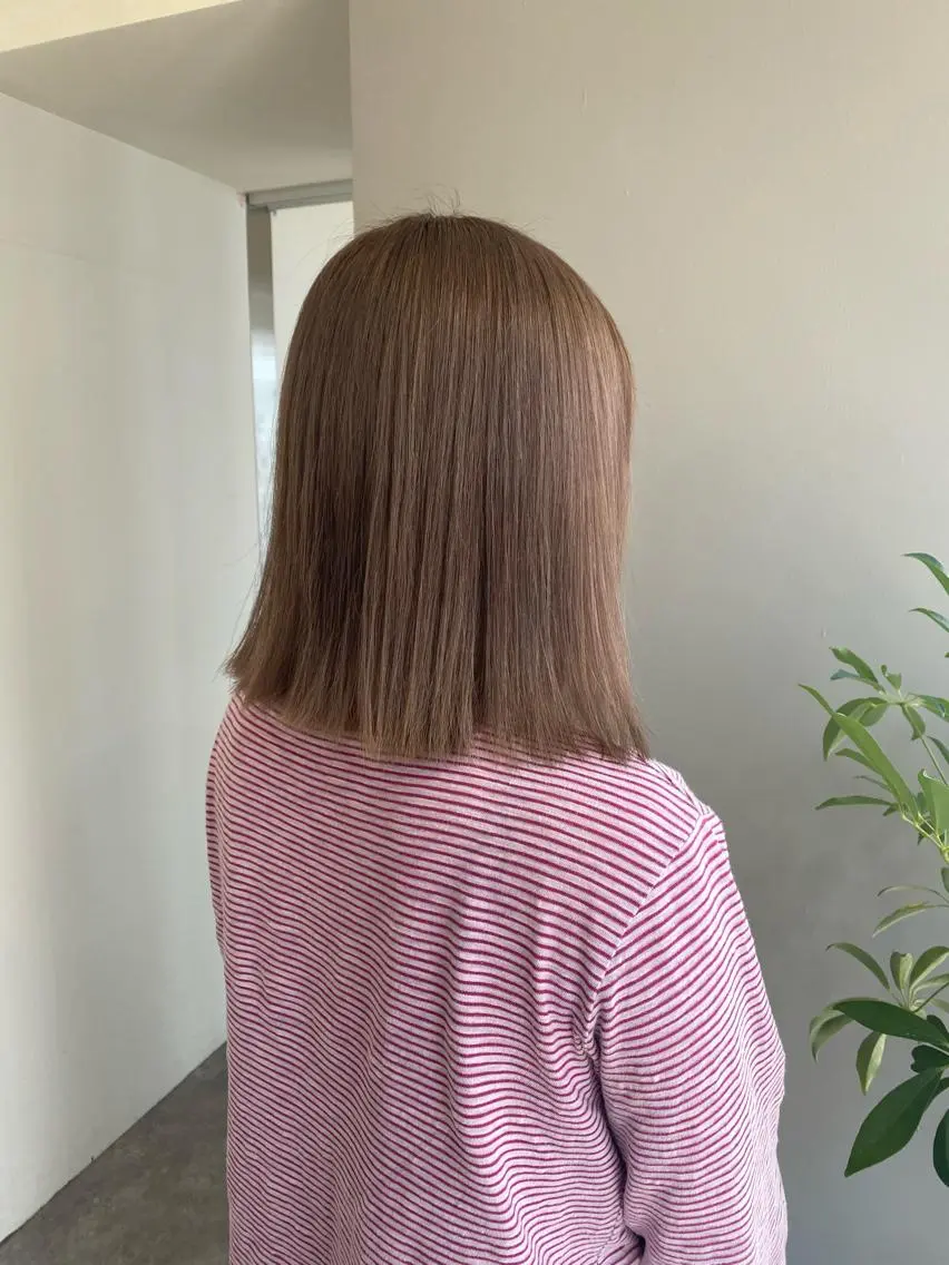 ミディアム カラー ヘアアレンジ ブリーチ ハイトーンカラー ヘアカラー ボブ /ニュアンス/ satomi🧸💖のヘアスタイル