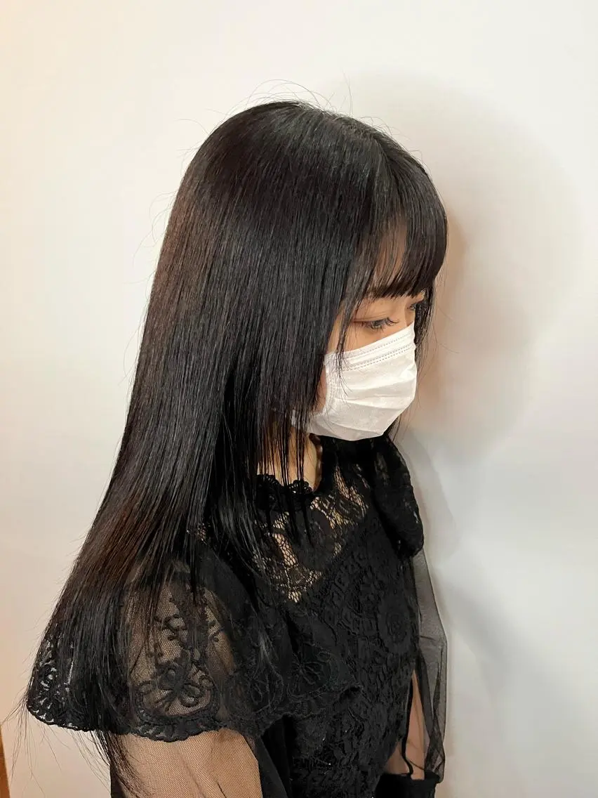 ロング カラー 黒髪 💠西山 果琳💠のマツエク・マツパデザイン