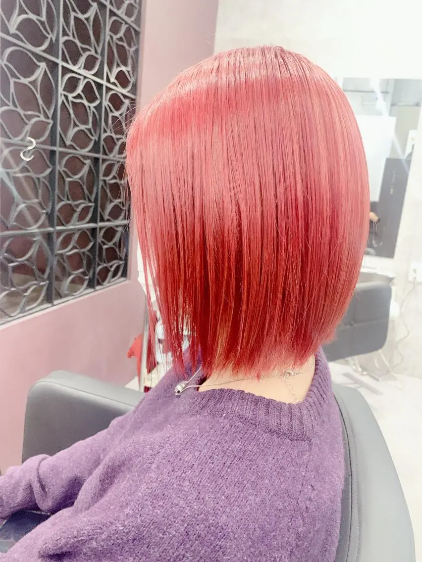 カラー 酸性ストレート 髪質改善のヘアスタイル