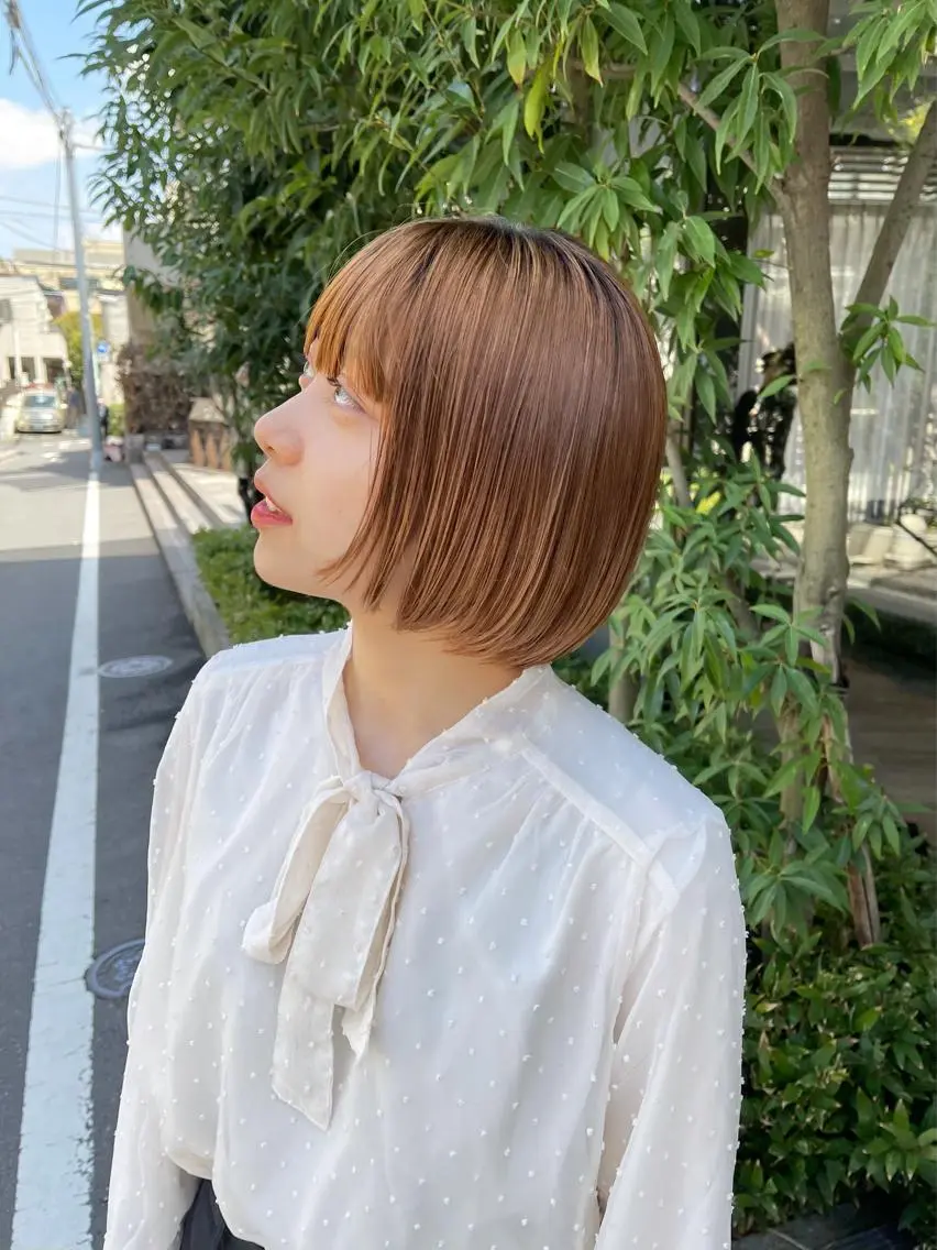 ミディアム カラー 似合わせショート×透 明感/やじまたかしのヘアスタイル