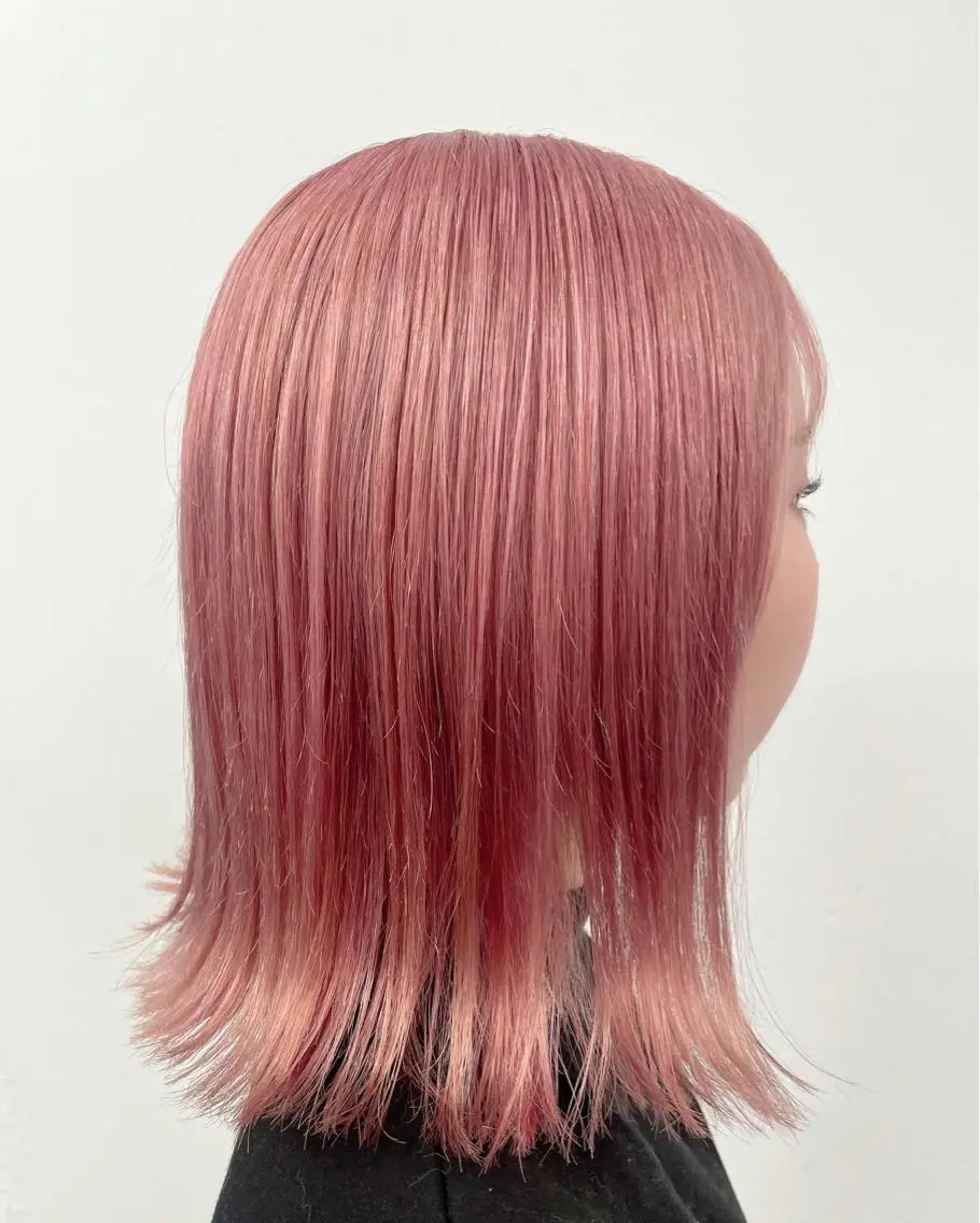 ミディアム カラー アッシュ ベージュカラー 透明感カラー ピンクカラー ピンクベージュ カット ヘアカラー トリートメント 笠原 健人のヘアスタイル