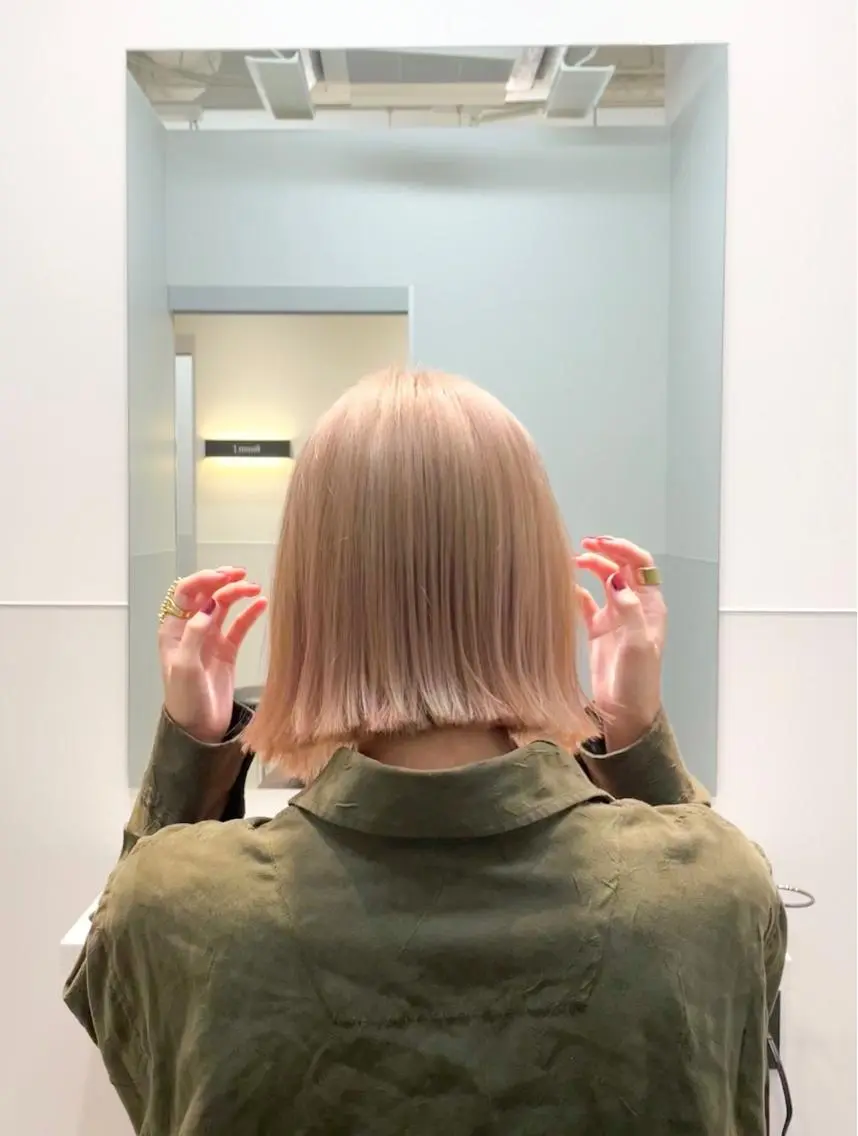 ショート カラー パーマ ヘアアレンジ メンズ キッズ メンズハイトーン ハイトーンカラー ボブ 大人スタイル 太田のヘアスタイル