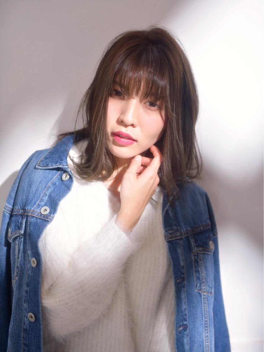 ミディアム カラー パーマ 【髪質改善師】 鈴木伸之介のヘアスタイル