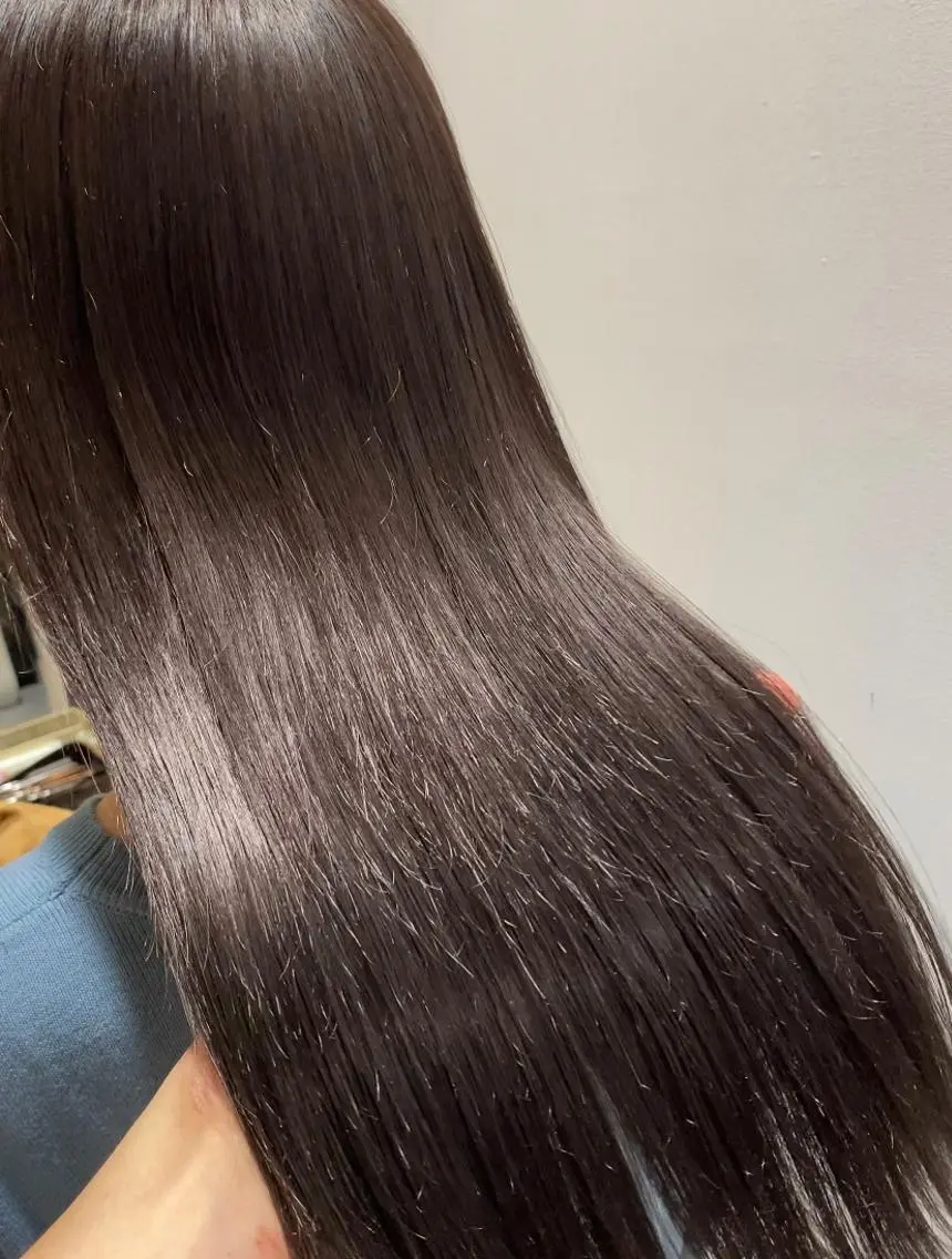 セミロング カラー ヘアカラー トリートメント 佐藤 悠衣/透明感 カラー/似合わせ前髪のヘアスタイル