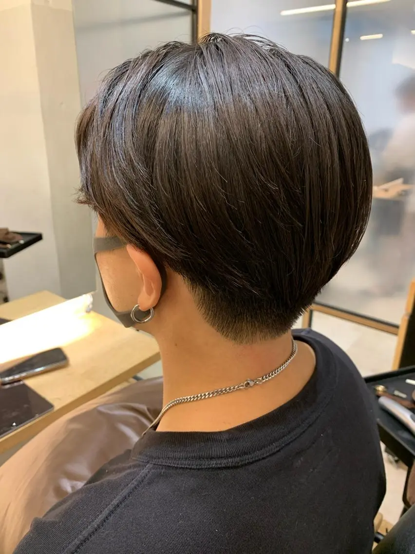 メンズ センターパート マッシュ ゆうき あすかのヘアスタイル
