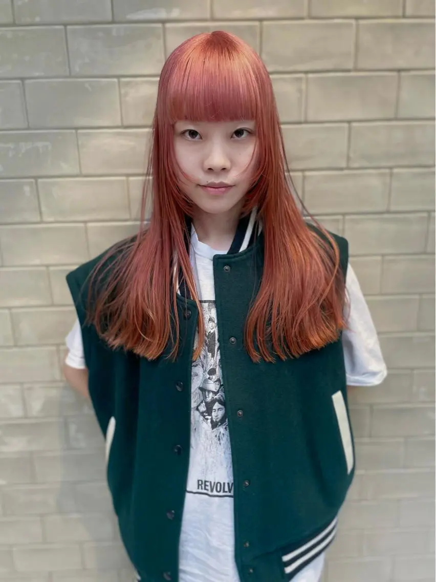 ミディアム カラー カット ヘアカラー トリートメント ブリーチ🫴 ボブ✍️レイヤーのヘアスタイル