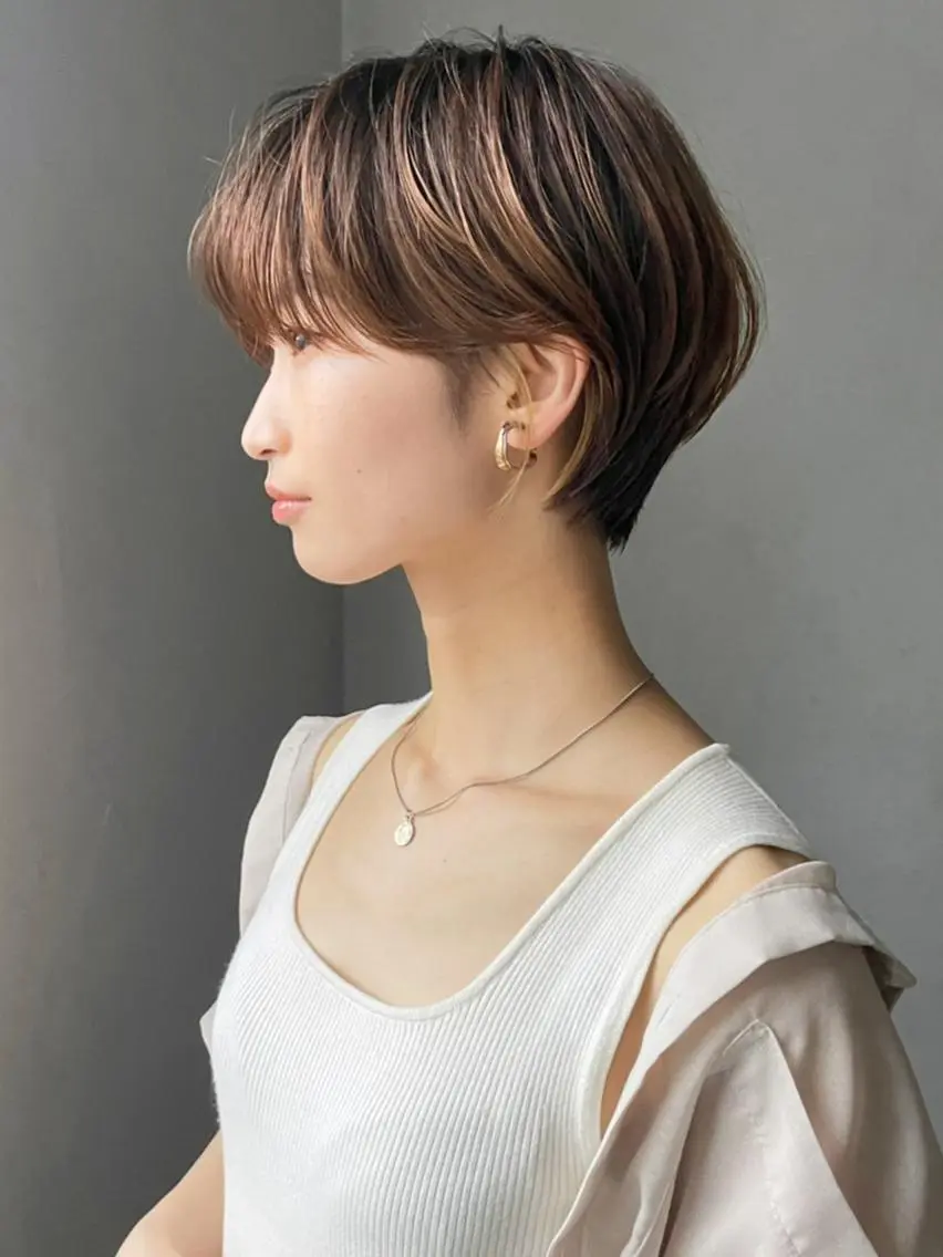 ショート カラー ブラウンカラー ショートヘア カット ヘアカラー トリートメント ITbyALBUM 浦和店のヘアスタイル