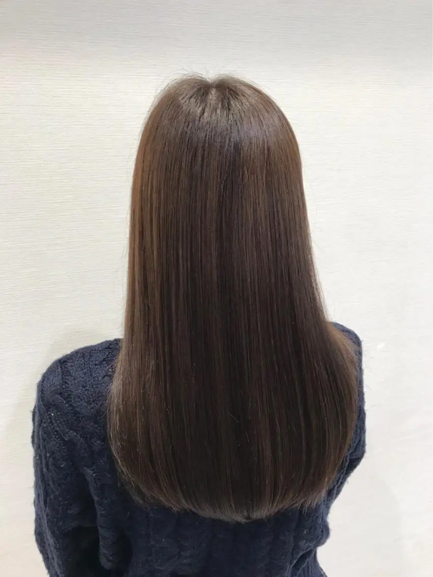 ロング パーマ 白髪ぼかしハイライト 茗荷谷駅徒歩2分のヘアスタイル