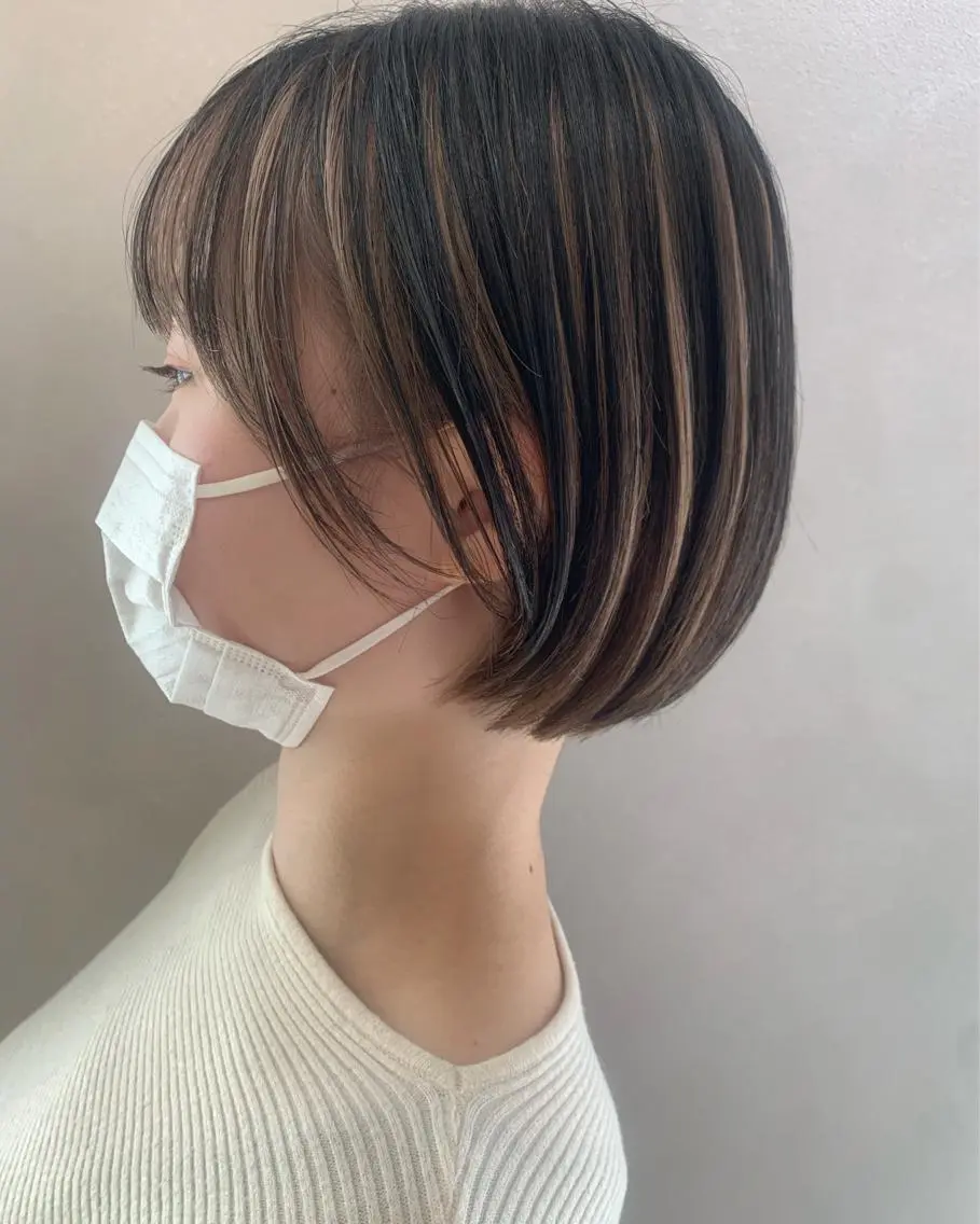 ショート カラー カット ヘアカラー トリートメント hubhair レイヤー/透明感のヘアスタイル