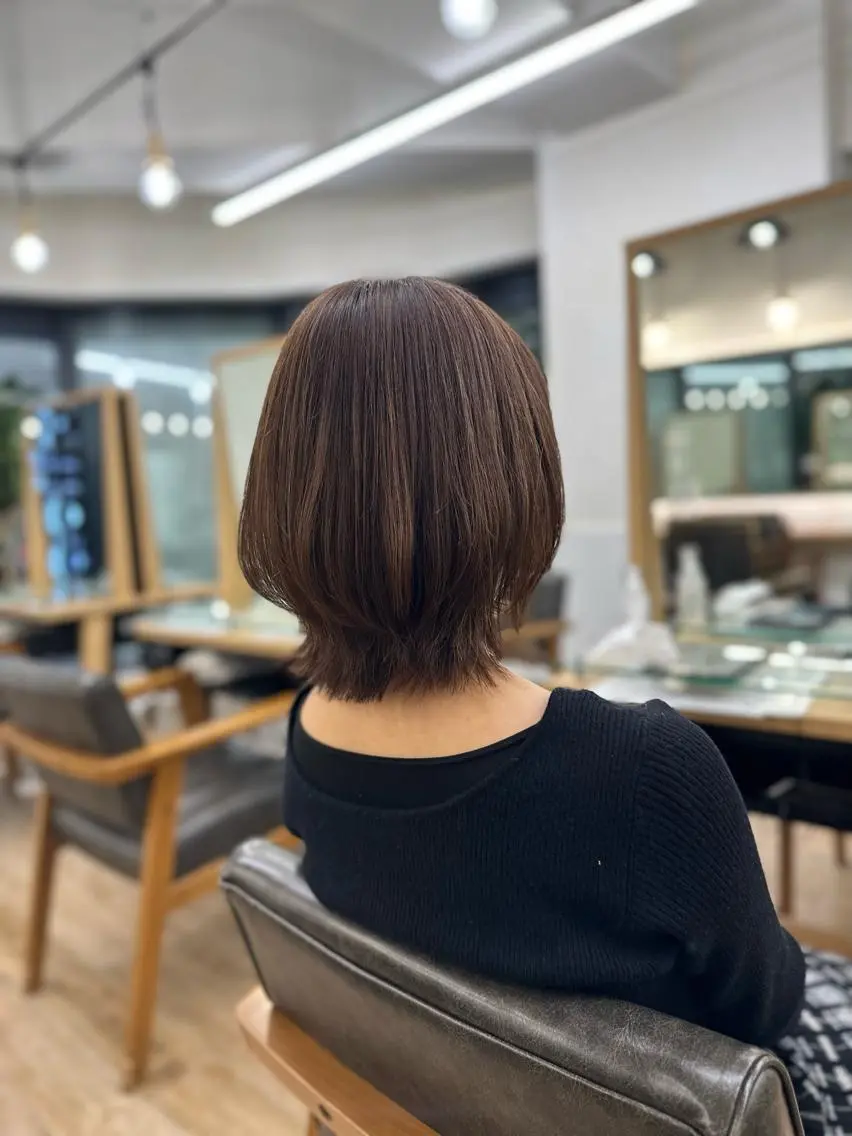 ミディアム カラー パーマ ヘアアレンジ メンズ キッズ ネイル マツエク・マツパ アイブロウ カット ヘアカラー 似合せレイヤー/ 柔らか透明感カラーのヘアスタイル