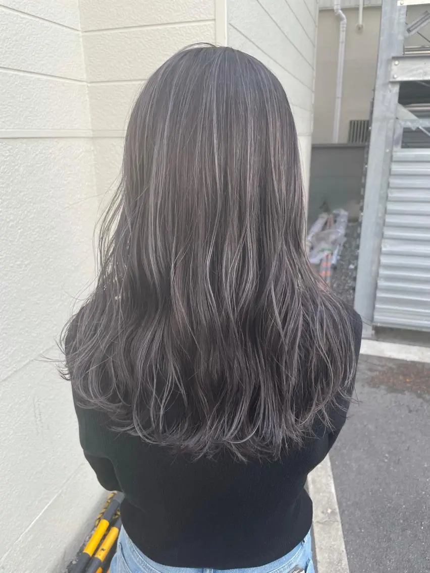 セミロング ヘアカラー 髪質改善×縮毛矯正 ×艶カラーNAOのヘアスタイル