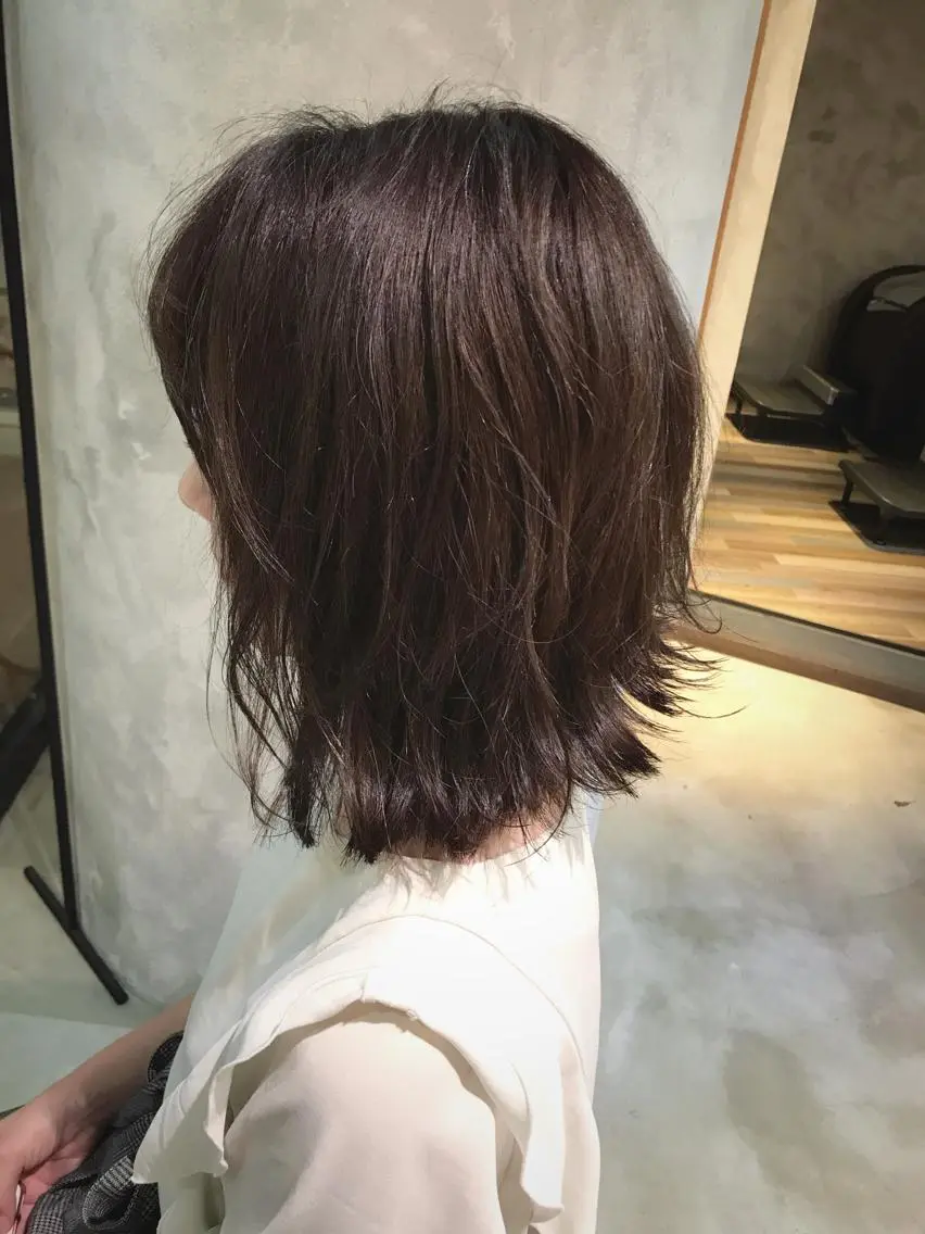 ミディアム カラー ベージュカラー 松村 崇弘のヘアスタイル