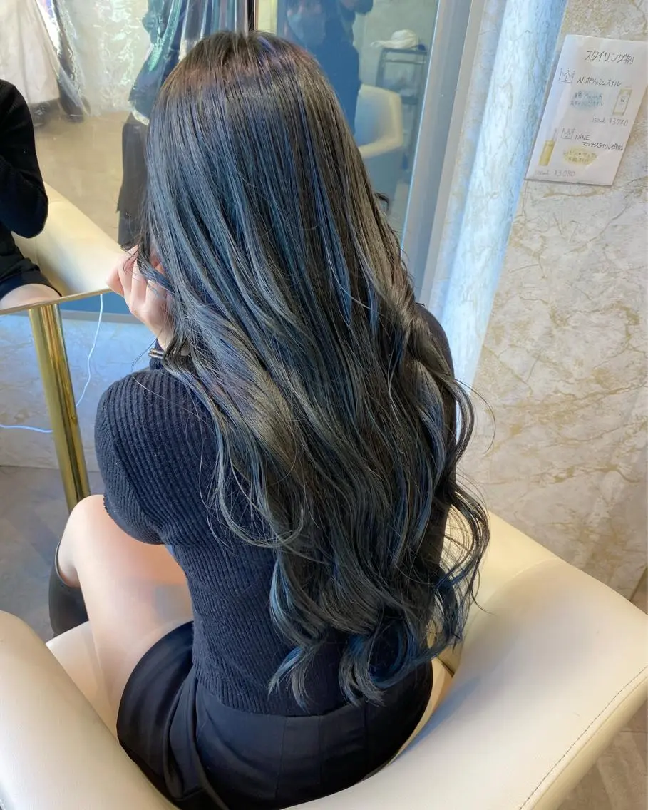 ロング カラー ヘアカラー トリートメント 店長/mao/ 前髪/顔周りカットのヘアスタイル