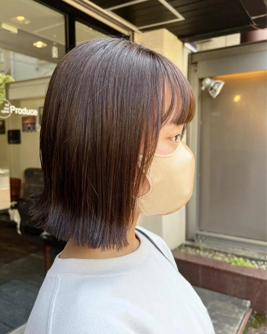 ミディアム ハイライト特化小澤 奈津美のヘアスタイル