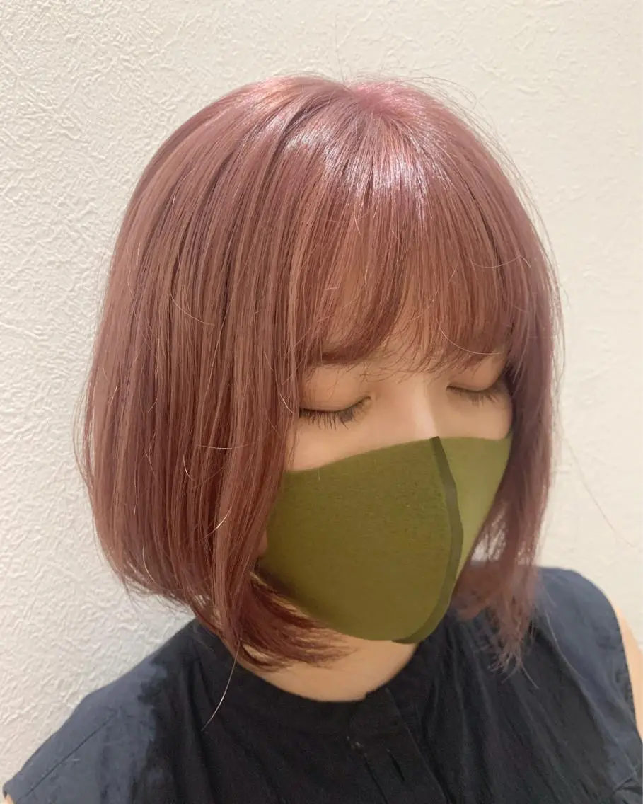 ショート カラー ブリーチ ピンクカラー カット ヘアカラー トリートメント hubhair レイヤー/透明感のヘアスタイル