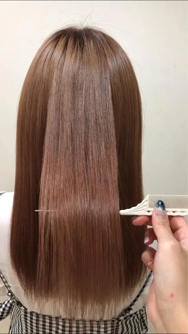 セミロング カラー 髪質改善 トリートメント Kimura Miyukiのマツエク・マツパデザイン