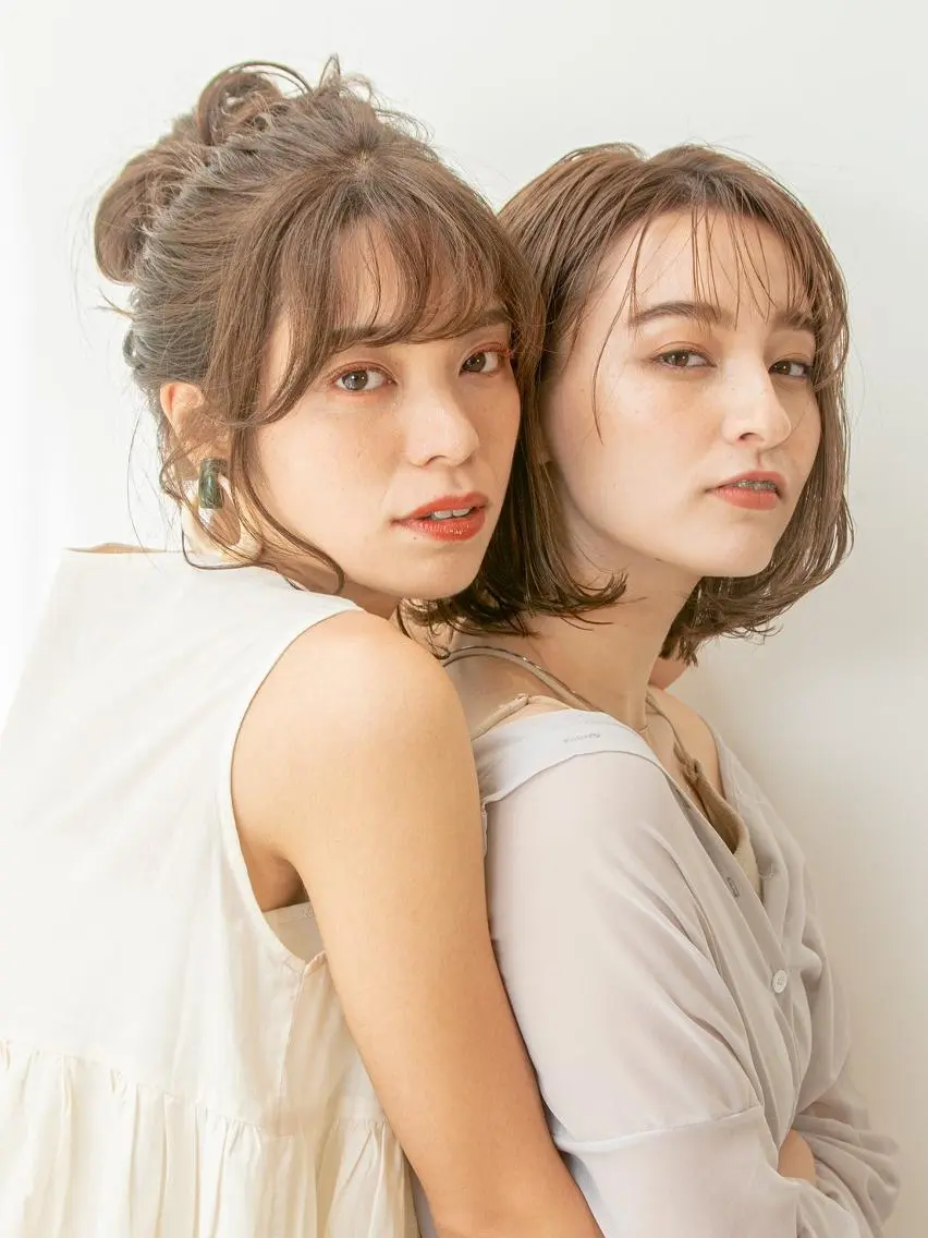 ヘアアレンジ カラー 豊中駅3分eha レッスンモデルのヘアスタイル
