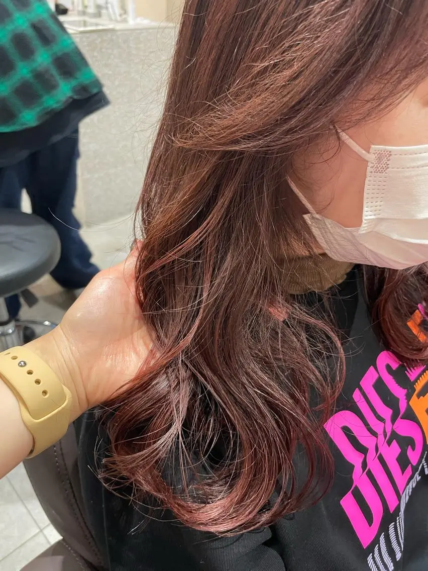 ミディアム カラー ベージュカラー ピンクカラー ピンクベージュ カット ヘアカラー トリートメント 💐パーソナルカラー /市橋加菜💐のヘアスタイル