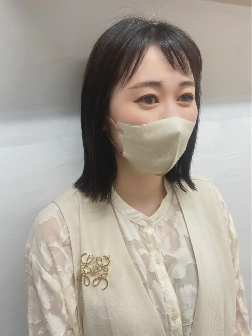 ミディアム カット 藤本 静香のヘアスタイル