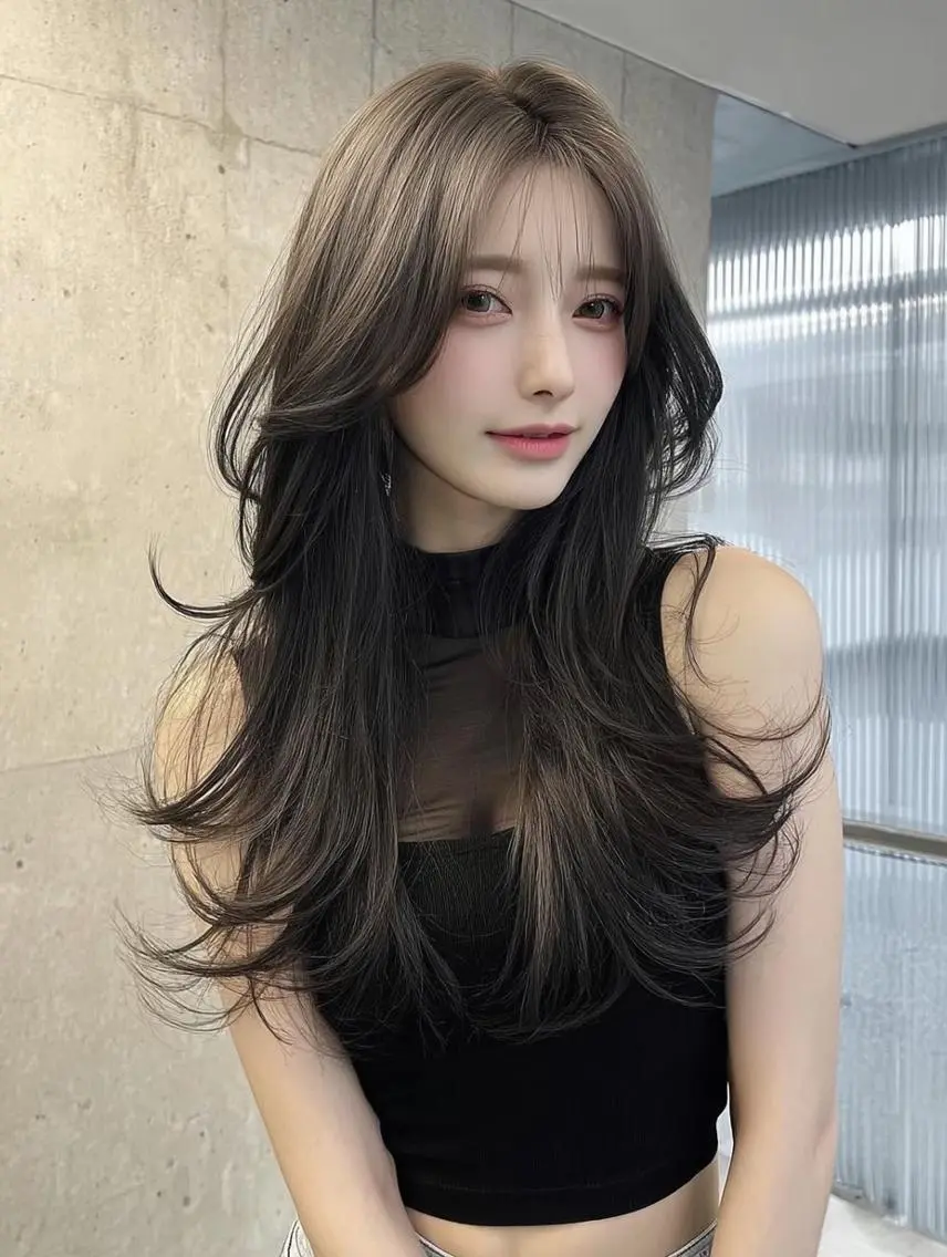 カラー ロング カット ヘアカラー FOCUS JAPANのヘアスタイル
