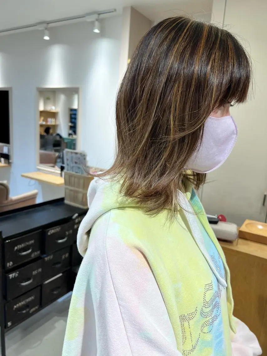 セミロング 石井 竜也のヘアスタイル