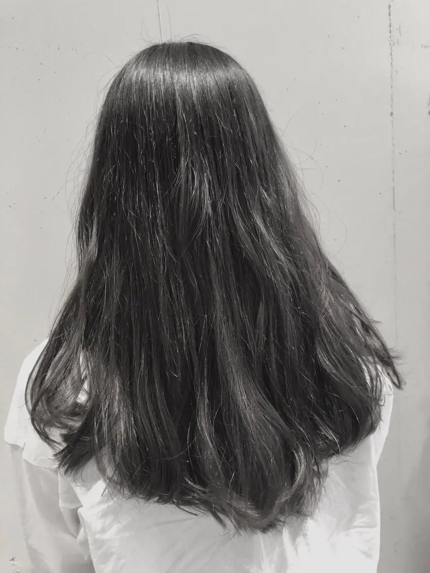 セミロング カラー パーマ ヘアアレンジ バレイヤージュ ベージュカラー ブリーチ 透明感カラー グラデーションカラー 【ツヤ髪美容師】 ツダケイスケのヘアスタイル