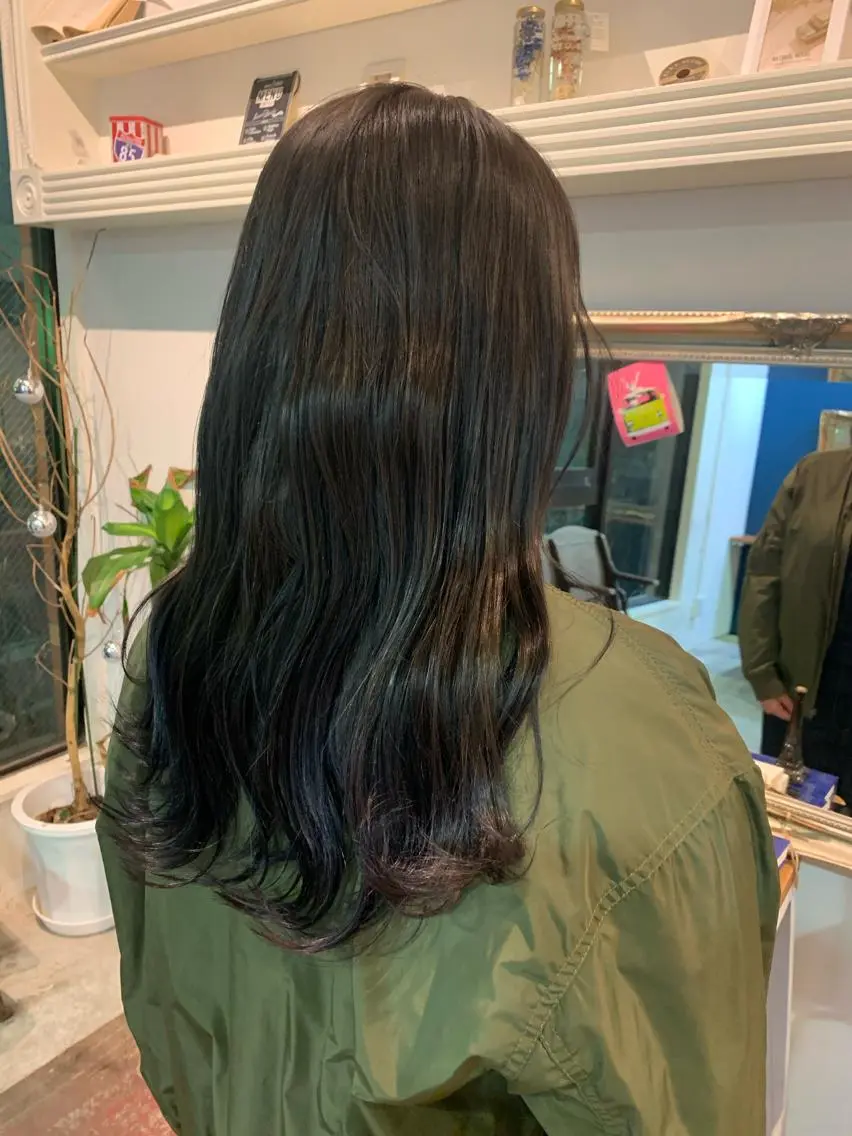 ロング アッシュ ヘアカラー トリートメント ヘッドスパ ヘアセット 大宮/山口 竣也のヘアスタイル
