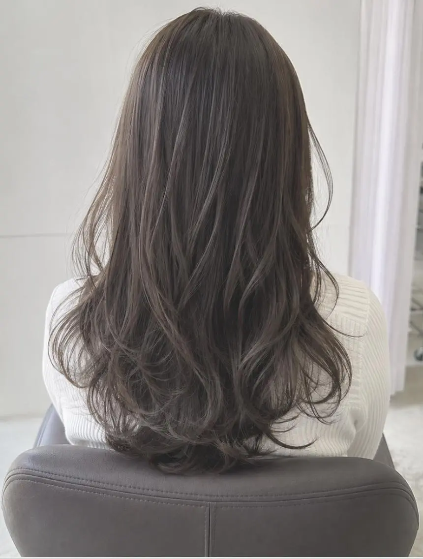 セミロング カット ヘアカラー トリートメント an・rata/ プチプラ/和歌山市駅のヘアスタイル