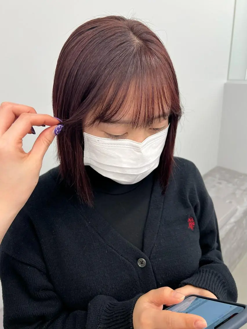 カラー レッドカラー カット ヘアカラー トリートメント MYRTLE Mifūのヘアスタイル
