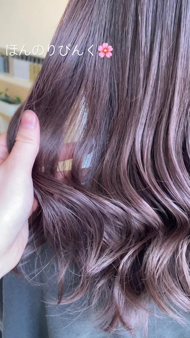 セミロング カラー ピンクカラー すみす🎀ヘアメ/ 艶カラー/エクステのヘアスタイル