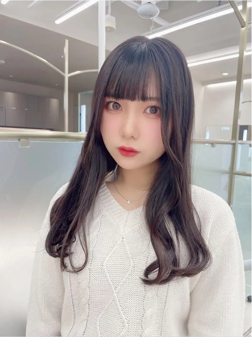 セミロング カラー ヘアアレンジ CARELLY Rukaのマツエク・マツパデザイン