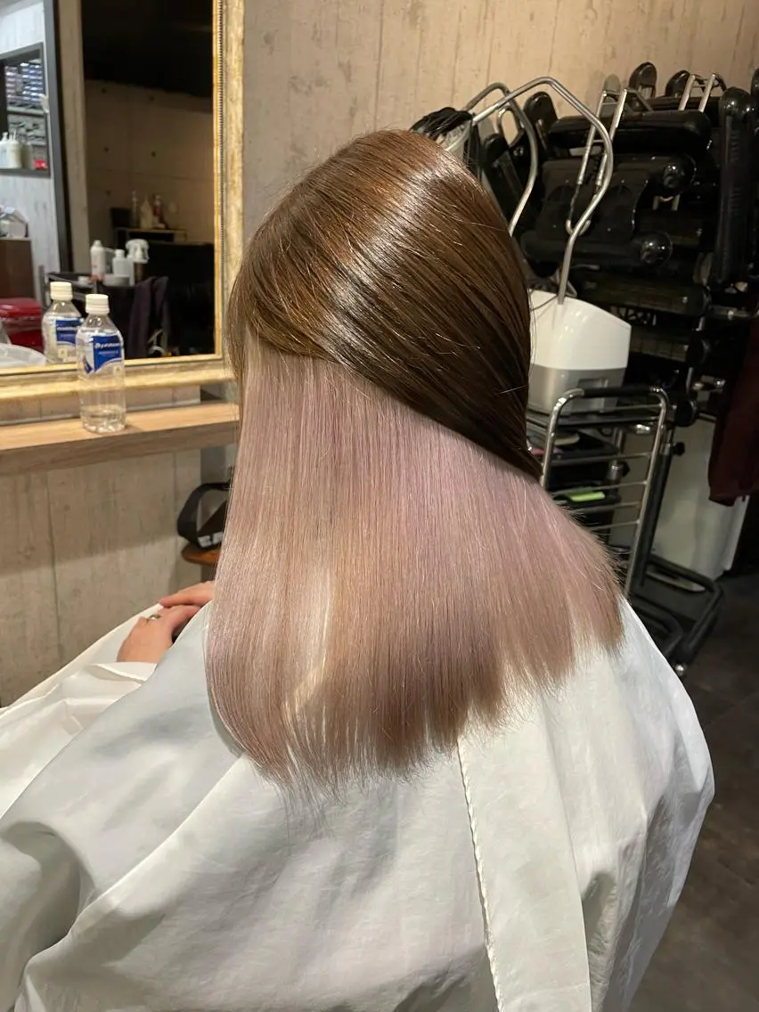 ミディアム カラー インナーカラー ヘアカラー Wataru 髪質改善カラー💎のヘアスタイル