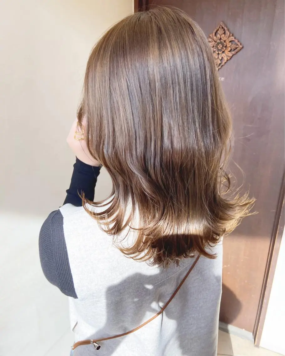 ミディアム カラー ヘアアレンジ 髪質改善 yuikaのヘアスタイル