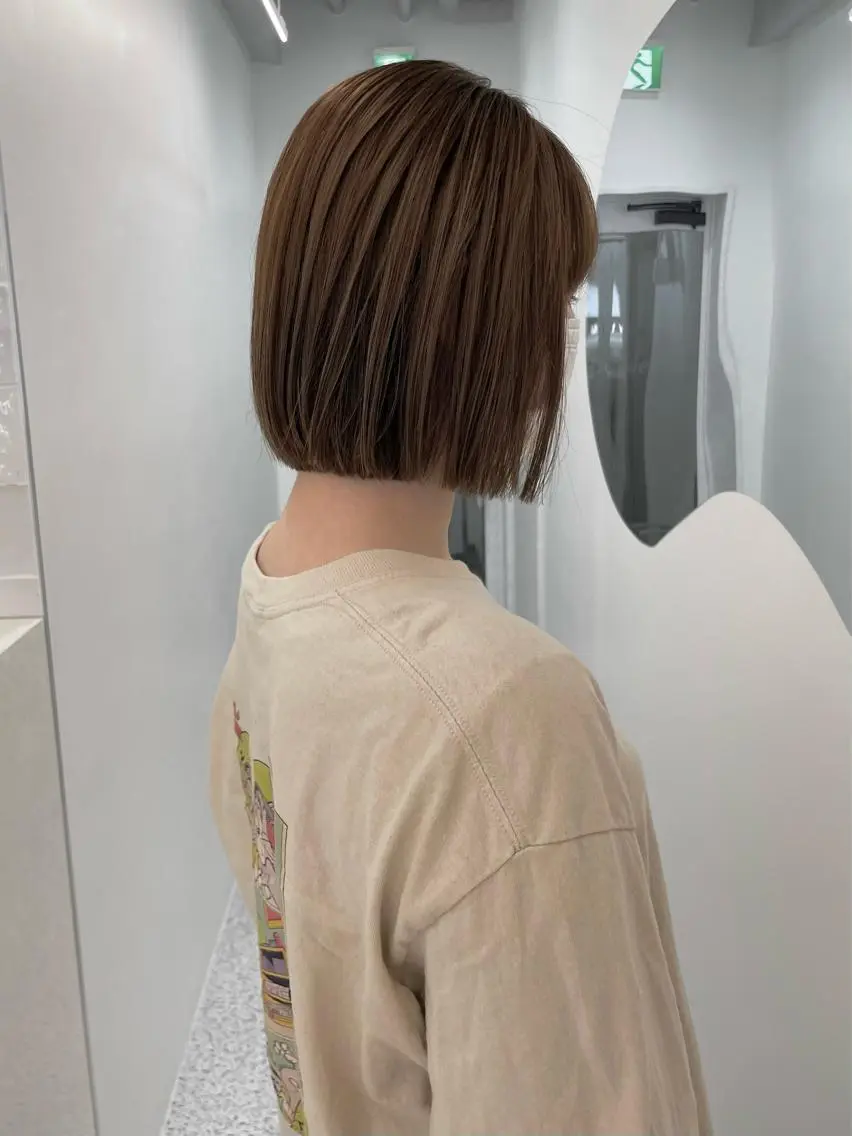 ショート カラー ヘアカラー 韓国ヘア🤍 ayanaのヘアスタイル