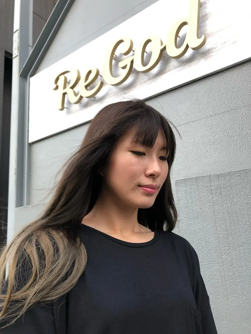 ロング ヘアカラー トリートメント 🐆アンドウ チカコ🦓のヘアスタイル