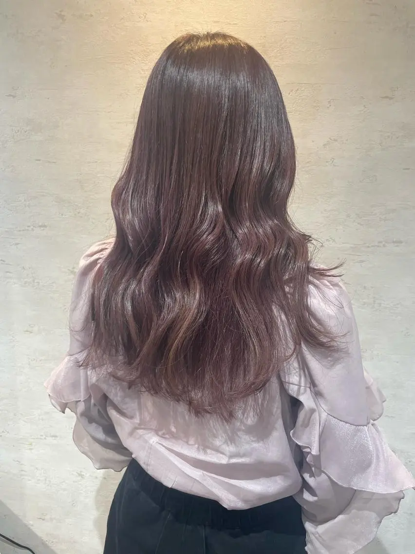 ロング カラー ラベンダーカラー ピンクカラー ピンクラベンダー 🤍2nd🤍田所 美希のヘアスタイル