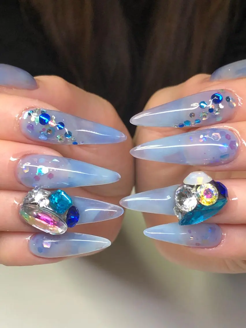 ネイル アートネイル 長さ出し ジェルネイル ロングネイル マットネイル Nail Salon espritのネイルデザイン