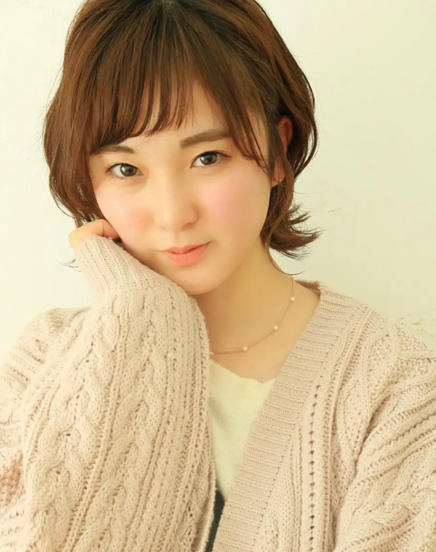 ショート カラー ヘアアレンジ ゆさこのか ダブルカラー／縮毛のヘアスタイル