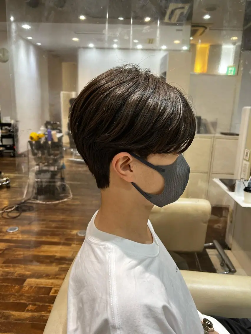 メンズ ダウンパーマ カルマパーマ メンズ韓国風 メンズパーマ 大阪梅田 目片 素楽のヘアスタイル