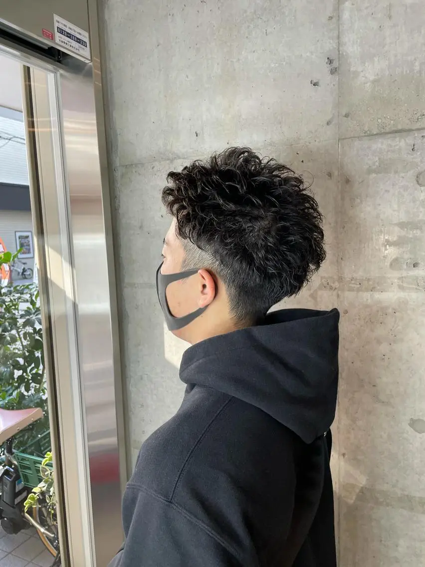 メンズ メンズパーマ カット パーマ ヘアセット 心斎橋/メンズ /ルレイル/地形真希のヘアスタイル