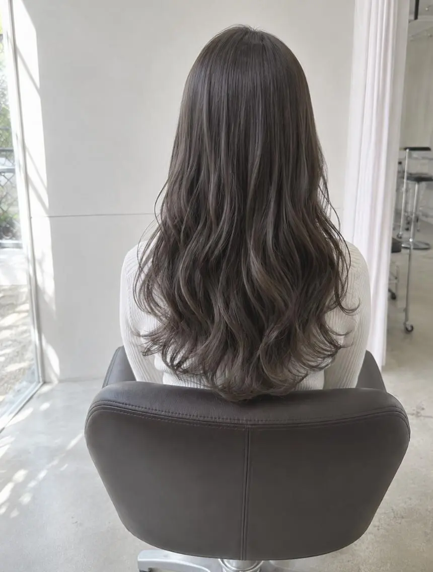 セミロング カット ヘアカラー トリートメント an・rata/ プチプラ/和歌山市駅のヘアスタイル
