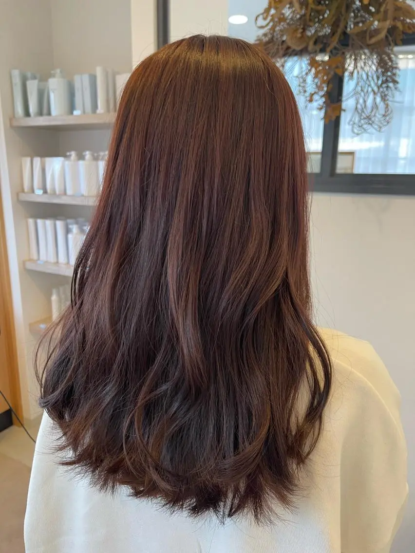 セミロング カラー ピンクカラー カット ヘアカラー トリートメント 由比藤理子 ブリーチカラー🌈のヘアスタイル